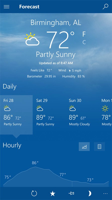 Best weather app for windows 10